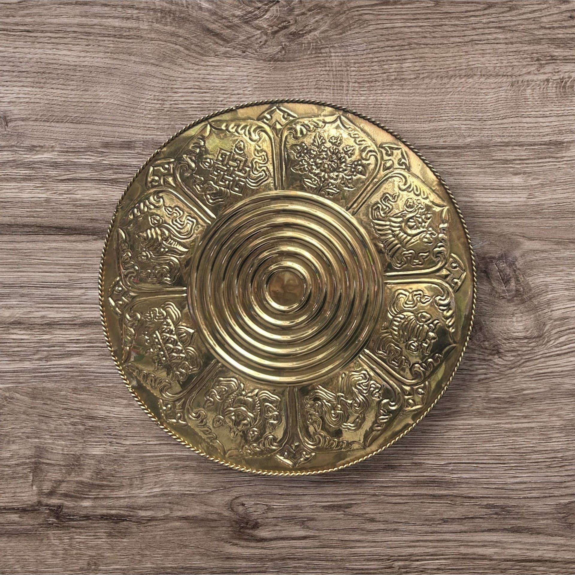 Machine Made Round Brass Mandala