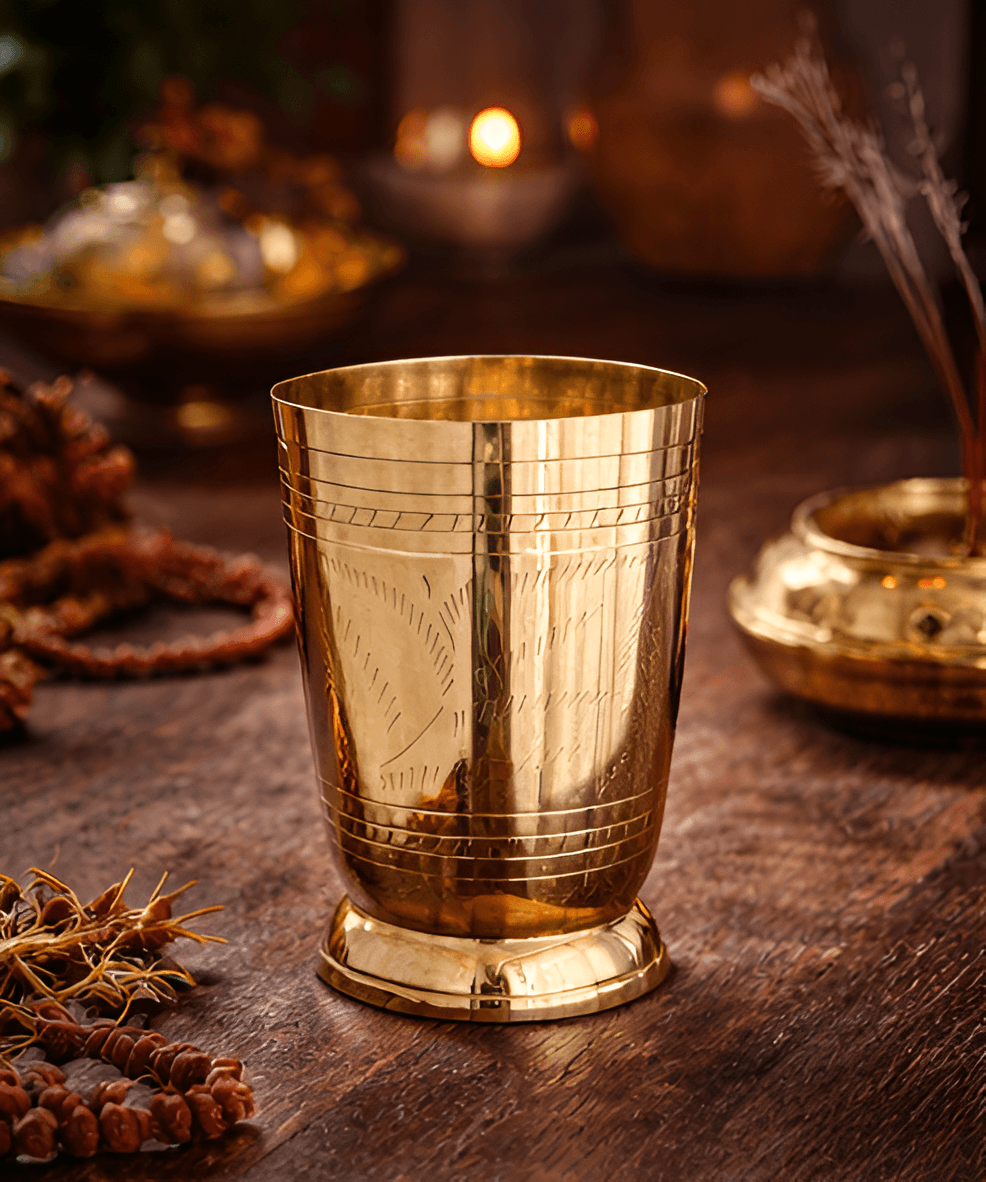 Brass Stand Water Glass