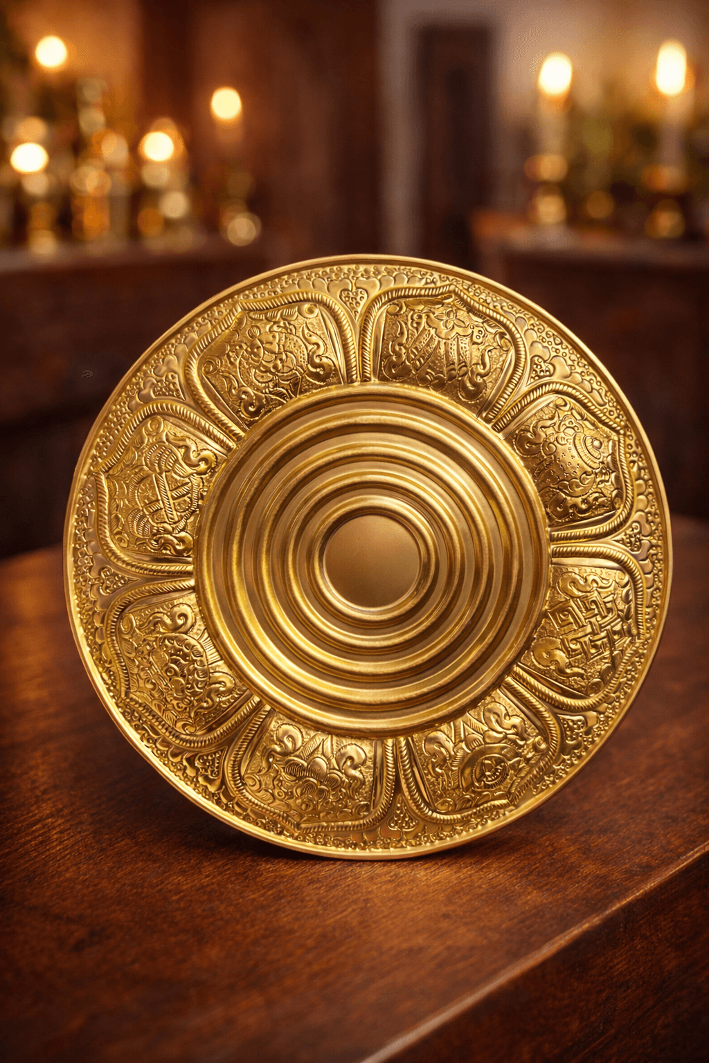 Brass Handmade Asthamangal Mandala